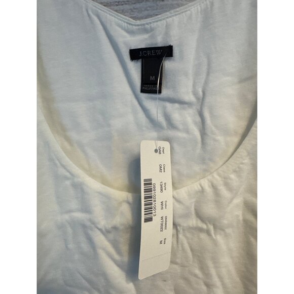 NWT J. Crew White Tank Top Size M - Picture 2 of 3